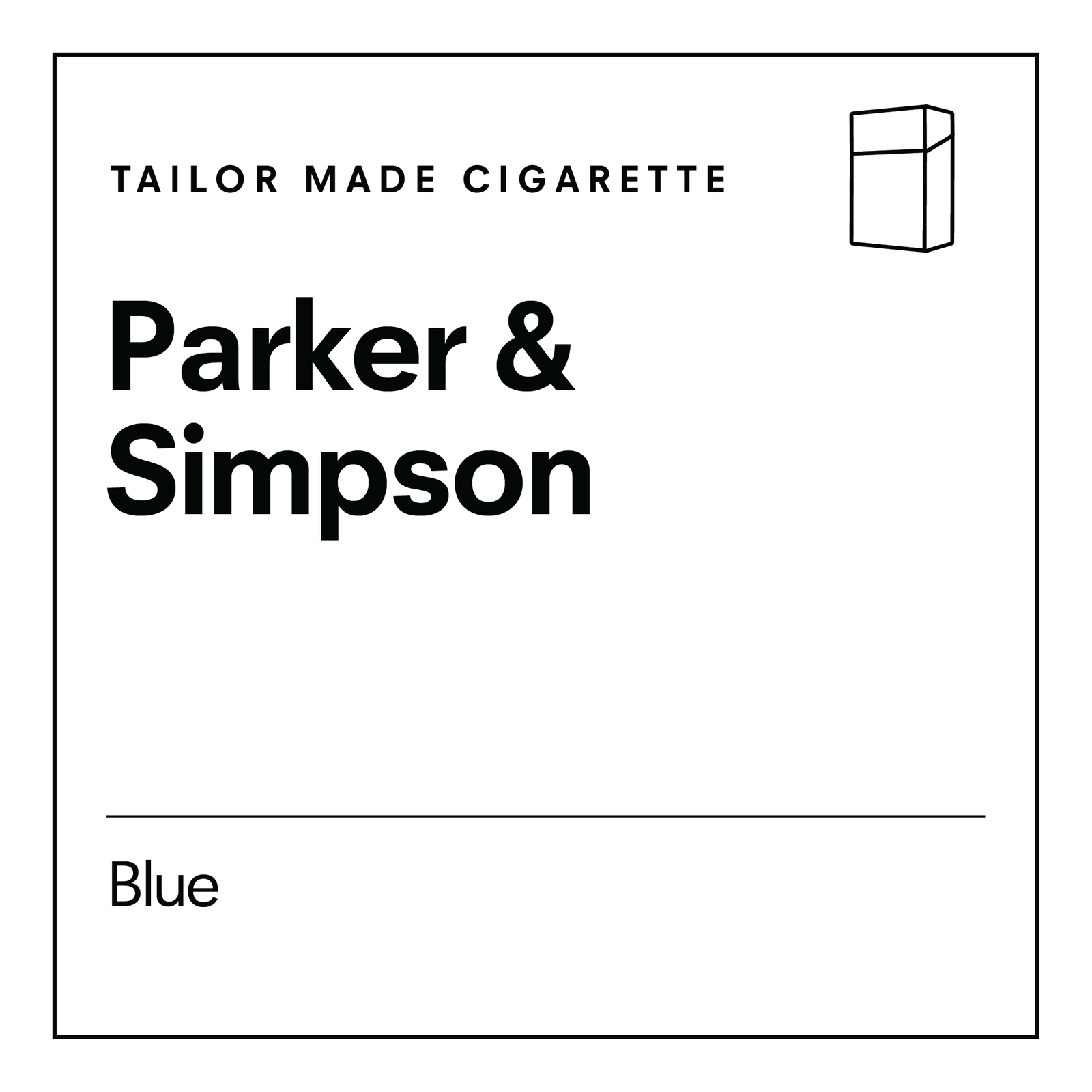 Parker & Simpson Blue Cigarettes Parker & Simpson Blue Cigarettes