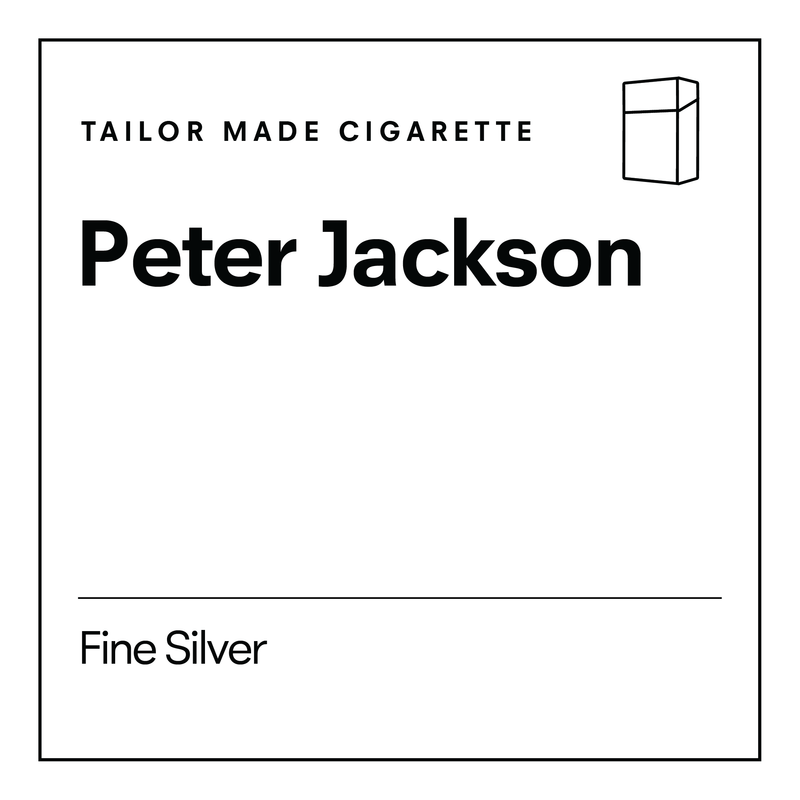 TAILOR MADE CIGARETTE. Peter Jackson. Fine Silver