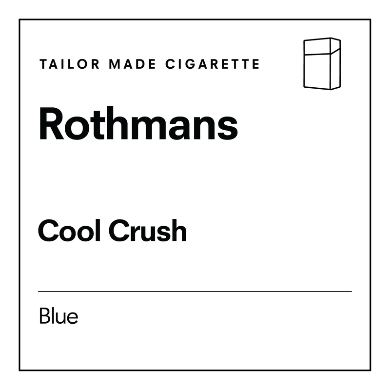 TAILOR MADE CIGARETTE. Rothmans. Cool Crush Blue