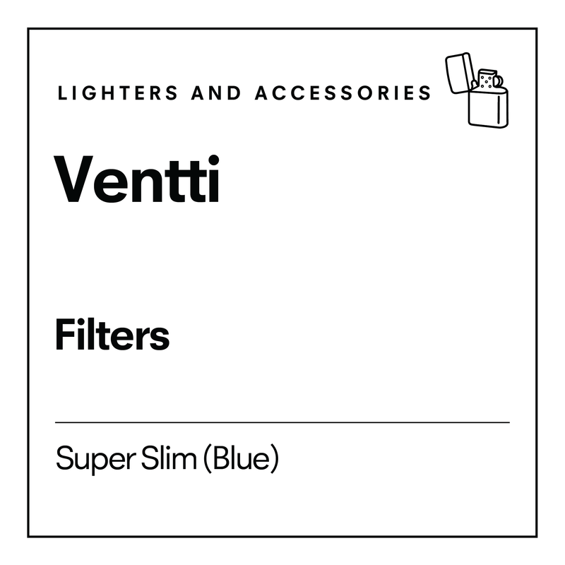 LIGHTERS AND ACCESSORIES. Ventti. Filters. Super Slim (Blue)