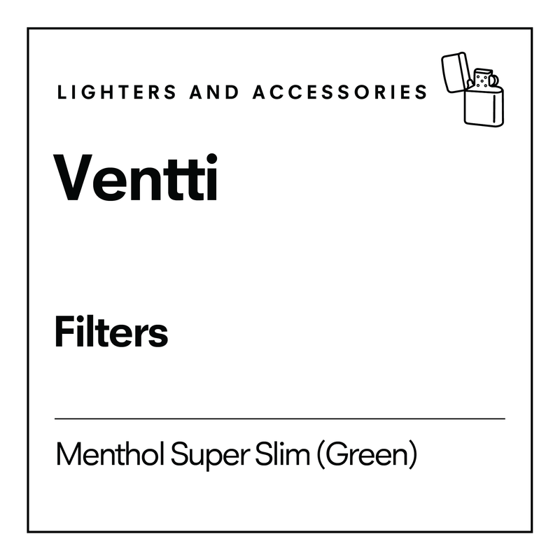 LIGHTERS AND ACCESSORIES. Ventti. Filters. Menthol Super Slim (Green)