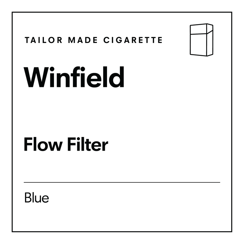 TAILOR MADE CIGARETTE. Winfield. Flow Filter Blue