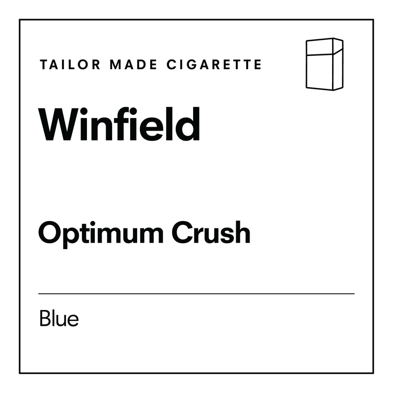 TAILOR MADE CIGARETTE. Winfield. Optimum Crush Blue
