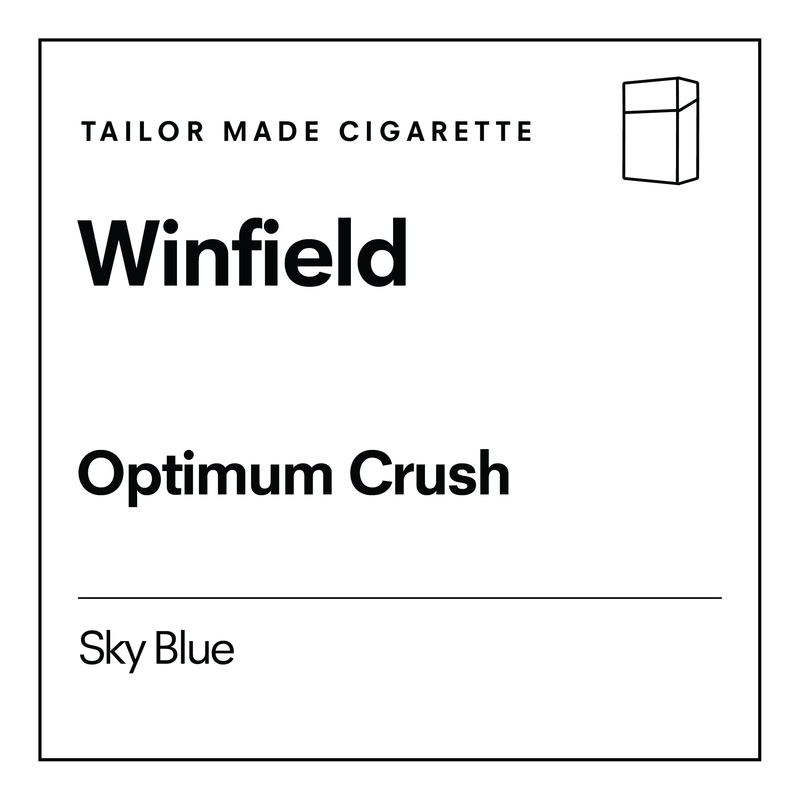 TAILOR MADE CIGARETTE. Winfield. Optimum Crush Sky Blue
